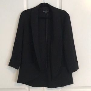 Harlowe & Graham circle hem open front blazer